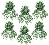 SIX 28" Piggyback Artificial Hanging Bushes