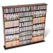 Cherry Triple Width Wall Multimedia Storage Unit for CD, DVD & VHS