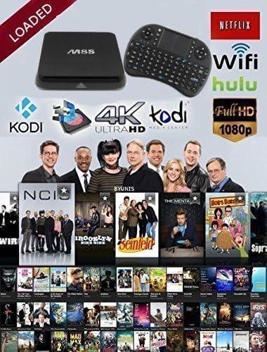 BJourneys M8S Android TV Box 2g 8g 4K 3D- LOADED Plug and PLAY Android 4.4 TV Box Quad Core 2GB/8GB Amlogic S812 Chip Kodi 15.2 3D Movies 2.4G/5G WIFI with Wireless Keyboard Mouse Remote