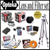 Opteka Ultimate Accessory package For The Panasonic Lumix DMC-FZ35 DMC-FZ28 DMC-FZ18 Package Includes 0.35 Wide Angle Lens, 2X Telephoto Lens, Piece Filter Kit, Spare Batery, 8GB Memory Card, Tripod, Pro Case and Much more