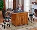 ECI Furniture 7030-10-BS-24 / 3063-03-I Burnished Oak Kitchen Island / Bar Set Image