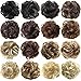 FESHFEN Ponytail Extensions Hair Extensions Wavy Curly Messy Hair Bun Extensions Scrunchy Scrunchie Hair Bun Updo Hairpiece Donut Hair Chignons Hair Piece Wig Strawberry Blonde Scrunchie Hairpiece