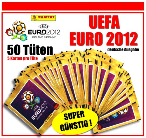 Panini – UEFA EURO EM 2012 – 50 STICKER-TÜTCHEN – original deutsche Version – NEU