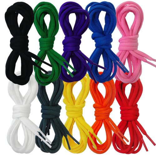 Suddora Shoelaces - Pair of Tubed Multi Colored Shoe Strings