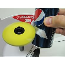 JoolTool Scotch-Brite Yellow Radial Bristle Brush Assembled with Plastic Tapered Mandrel Hub, Grit 80