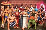 Street Fighter Video Game Cartoon Poster - All Charactors 24x36