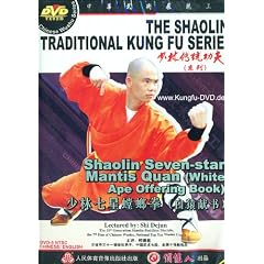 Shaolin Kung Fu Sieben Sterne Gottesanbeterin Stil (White Ape Offering Book) (Lehrfilm, 1 DVD)
