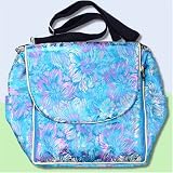 Silk Boutique Diaper Bag Bright Blue Flowers