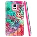 Note 4 Case, Style4U Hawaiin Flower Design Slim Fit Hybrid Armor Case for Samsung Galaxy Note 4 with 1 Style4U Stylus [Hawaiin Flower Hot Pink]