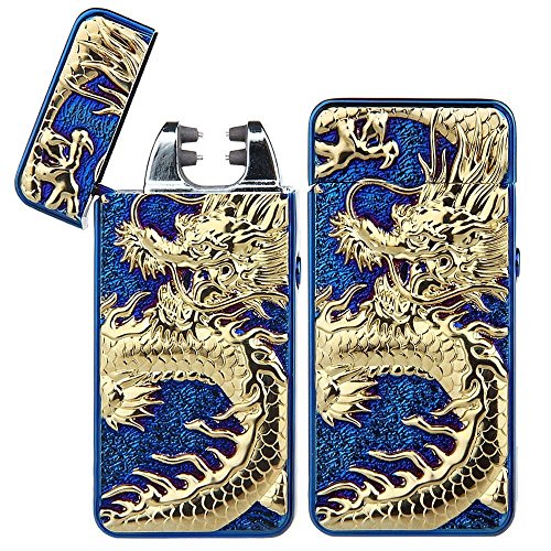 Pard relief dragon windproof cross arc lighter, usb rec…