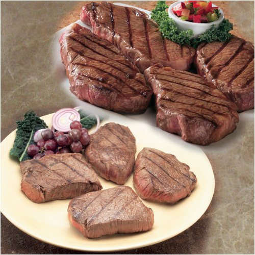 12 Steak Package - 4 (10 oz) New York Strip + 8 (8 oz) Sirloin - NaturAll Steaks by NaturALL Steaks LLC