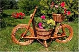 Fahrrad, Motorrad aus Korbgeflecht, Rattan, Weidenkörbe, bepflanzen möglich, Pflanzkorb, Blumentopf, Blumentöpfe, Pflanzkübel, Pflanztrog, Pflanzgefäß, Pflanzschale, Pflanzkasten, Übertopf