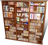 CD DVD Wall Rack Media Storage Tower Cherry 2413CH