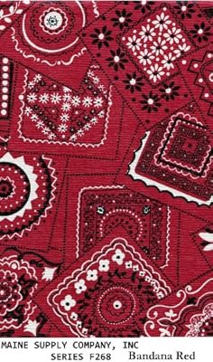 Bandana Red Series F0268 Vinyl Tablecloth 54" X 45' Roll