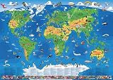 Produkt-Bild: NEU - XXL/1,35 Meter Panorama Kinder Weltkarte - Sonder-Edition - Wenschow Schullandkartenverlag seit 1908 - Hochwertiger 150g Bilderdruck - Top aktuell inkl. S&uuml;dsudan!