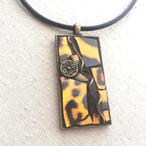 Roar Animal Print Mosaic Art Pendant