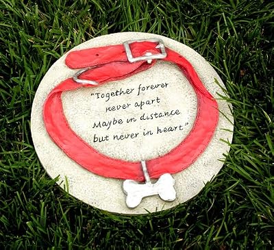 Dog Collar Pet Memorial Grave Site Marker Stone Garden Outdoor Decor [Misc.]