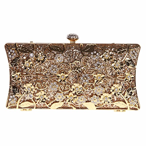 Fawziya Floral Clutch Bags For Girls Handbags Wholesale Purses-Champagne