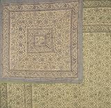 Reversible Duvet Cover-Daisy Chain Block Print-F/Q