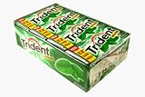 Trident Sugarless Gum with Xylitol, Spearmint Flavor, 12/18 Stick Packs -(216 Sticks Per Box!)