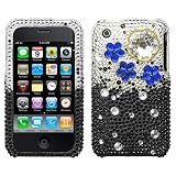 Hard Diamante Protector Skin Cover (Faceplate/Snap On) Full Rhinestones Diamond Bling for Apple iPhone 3G 8GB 16GB / 3GS 16GB 32GB AT&T - Cloudy Night