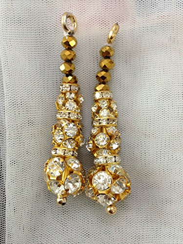 Sharadas Home Women's Beautifullatkan Dangler Made Of Stone And Beads 70 Mm Gold
Sharadas Home Women's Beautifullatkan Dangler Made Of Stone And Beads 70 Mm Gold
