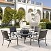 Aluminum Fire Pit Patio Table Set 
