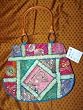 Womens Banjara Mirrors Sari Handbag Blue Designer Purse