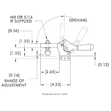 DE STA CO 227-U Toggle Lock Plus Clamp with U-Shaped Bar and Flanged Base