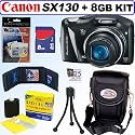 Canon PowerShot SX130IS 12.1 MP Digital Camera + 8GB Accessory Kit