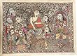 Original Art from India Madhubani Folk Paintings Home Decor Organic Color Paper 22 x 30 inches (madht051)