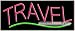 Travel Neon Sign (13H x 32L x 3D)
