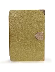 Office Product: Elegant Series Smart Bling Diamond Card Slot Stand Folio PU Leather Case Cover For iPad mini and iPad mini 2 with Retina Display (gold) - Icibgoods