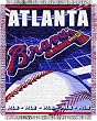 Atlanta Braves Focus Series Throw Blanket - MLB Baseball Fan Shop Sports Team Merchandise