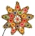 Lighted Gold Tinsel Star Christmas Tree Topper - Multi-Color Lights