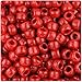 BeadTin Red Opaque 9mm Barrel Pony Beads (500pcs)