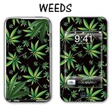 New Apple iPod Touch Protective Skin, fits all 8,16,32gb models - Weeds - Black
