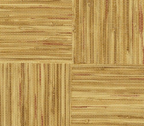 new year Wallquest Rust Grasscloth Squares WallpaperB003XWHQTA