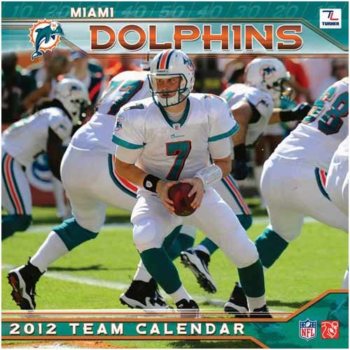 Turner Miami Dolphins 2012 12 x12 Wall Calendar