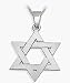 Genuine Sterling Silver High Polish Religious Large Star of David Jewish Pendant