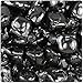 BeadTin Black Opaque 23mm Cat Pony Beads (24pcs)