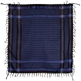 Keffiyeh Navy and Black Pattern Scarf