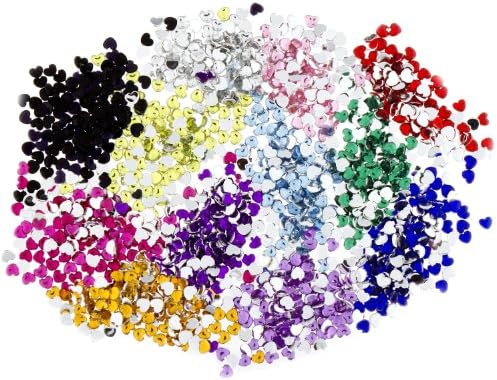 KY Nail Art 3000 PCS Heart Shape 12 Color Glitter Rhinestone Simple & Easy to Use