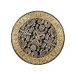 Sarouk Rug- Black/ Beige(6' Round)