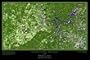Cartersville and Allatoona Lake, Georgia From Space - Satellite Art Poster