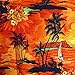 V.H.O. Funky Hawaiian Shirt, Shortsleeve, Surf, Orange, L