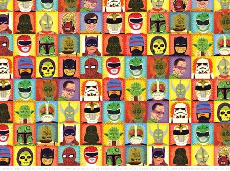 Heroes and Villains Rolled Gift Wrap Paper