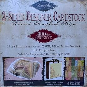 MemoryStor 2-sided Designer 300 Sheets of Cardstock Printed Scrapbook Paper