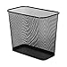 Rubbermaid Commercial FGWMB30RBK Concept Collection Steel Mesh Open-Top Waste Basket, 7.5-Gallon, Black