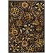 Surya Basilica Dark Brown Gold Flowers Leaves Contemporary 7' 6